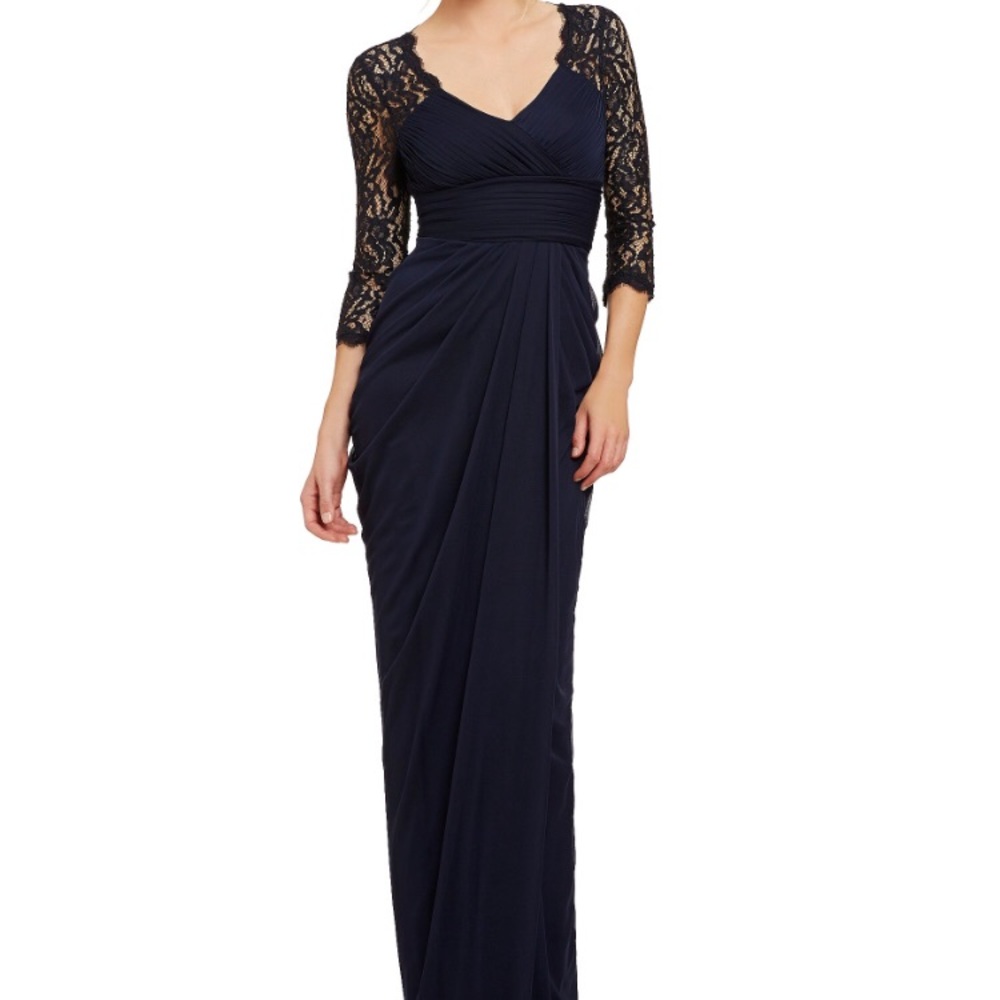 Adrianna Papell lace sleeved gown